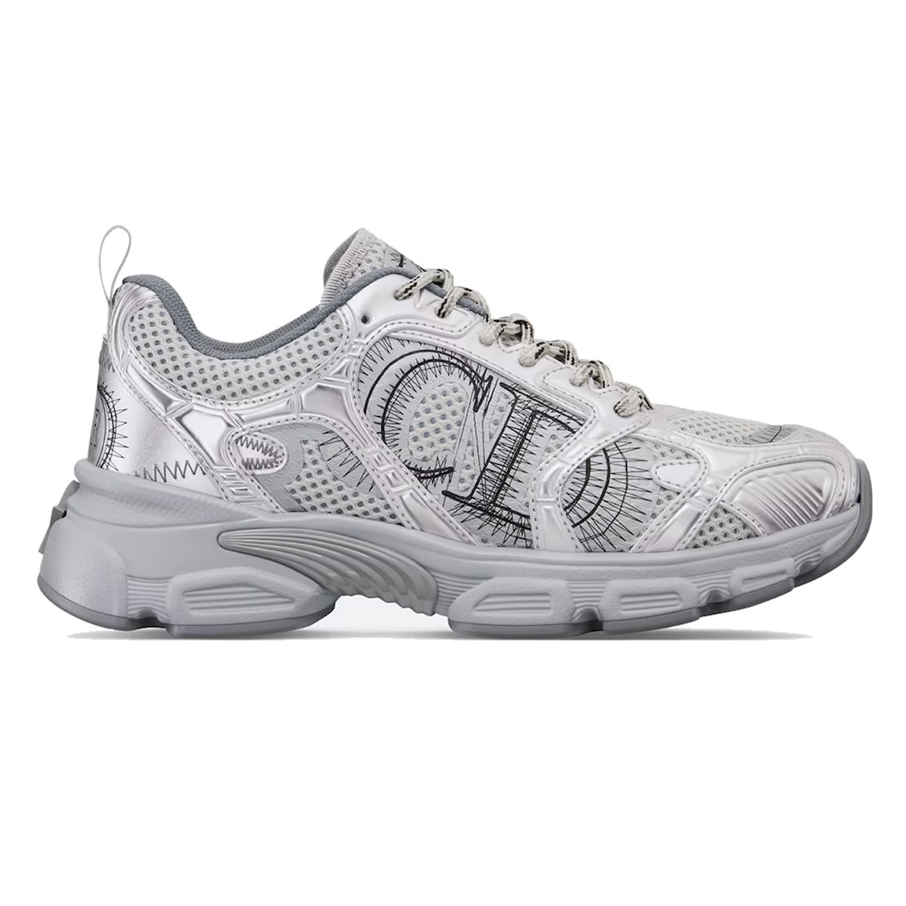 Dior Chrono Sports Shoes With Mesh Fabric And Faux Leather Trim (3) - newkick.cc